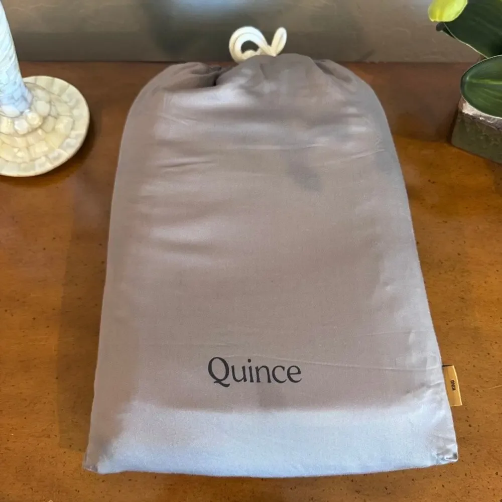 Quince Bamboo Duvet Cover Set King/Cal King Stone NWOT
